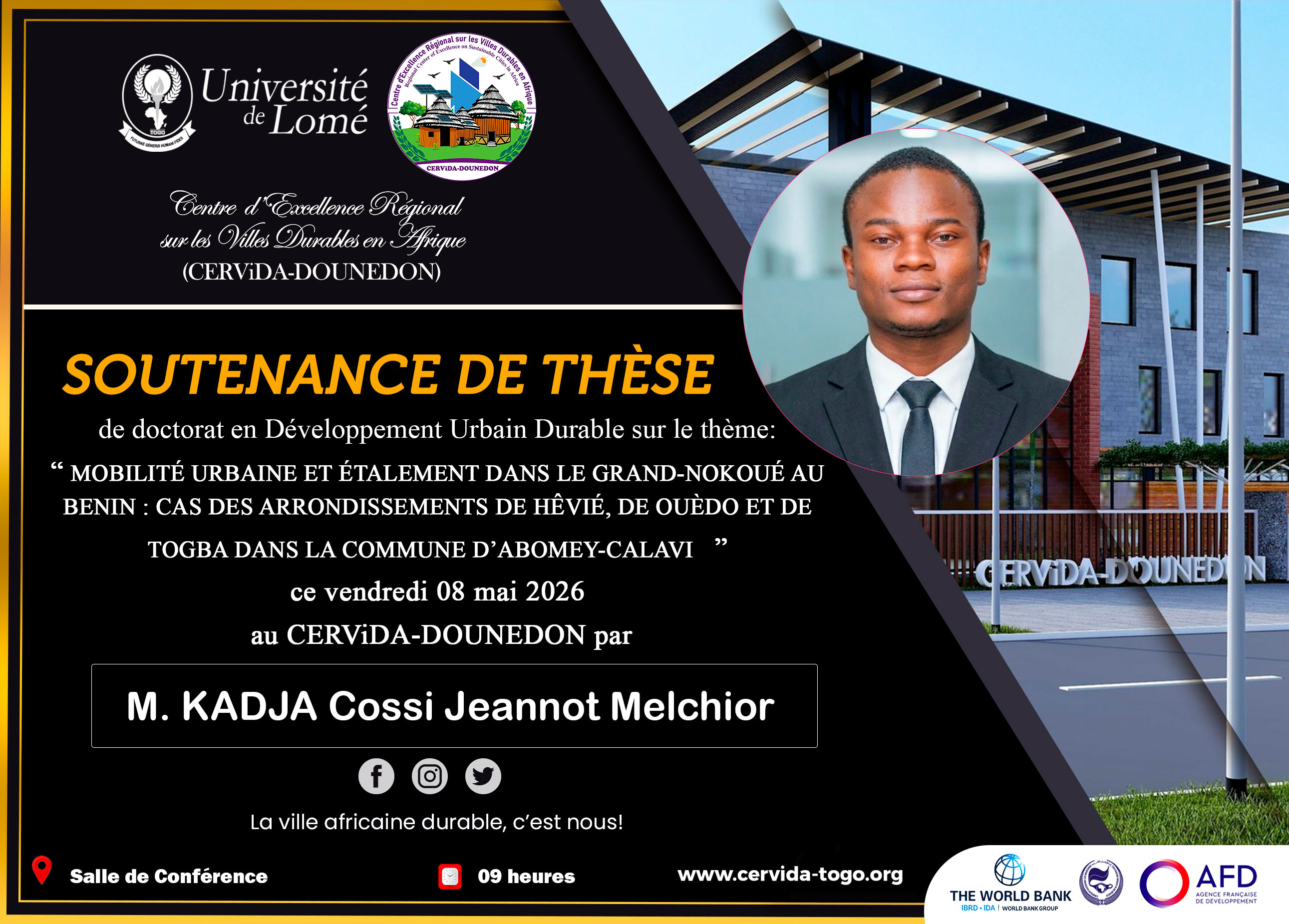 MOBILITÉ URBAINE ET ÉTALEMENT DANS LE GRAND-NOKOUÉ AU BENIN : 