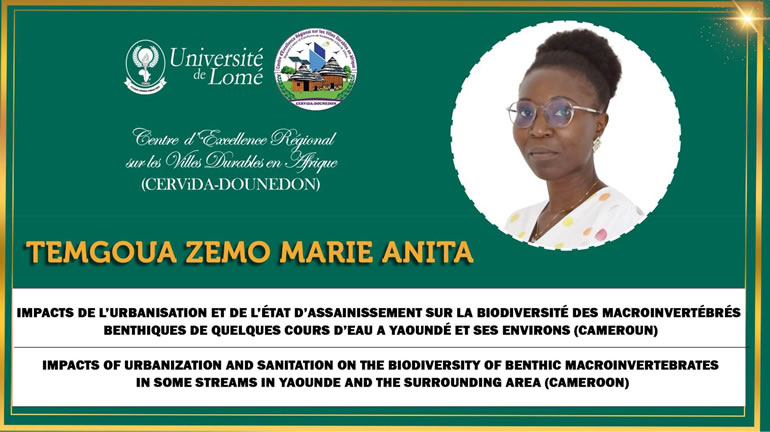 IMPACTS DE L’URBANISATION ET DE L’ETAT D’ASSAINISSEMENT SUR LA BIODIVERSITE DES MACROINVERTEBRES BENTHIQUES DE QUELQUES COURS D’EAU A YAOUNDE ET SES ENVIRONS (CAMEROUN)