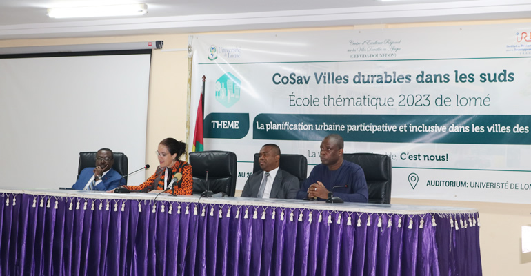 Cérémonie de lancement des activités de la deuxième école thématique 2023 de Lomé : CoSav villes durables dans les Suds