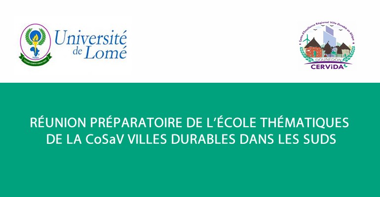 Réunion préparatoire de l’école thématiques de la CoSaV Villes Durables dans les Suds